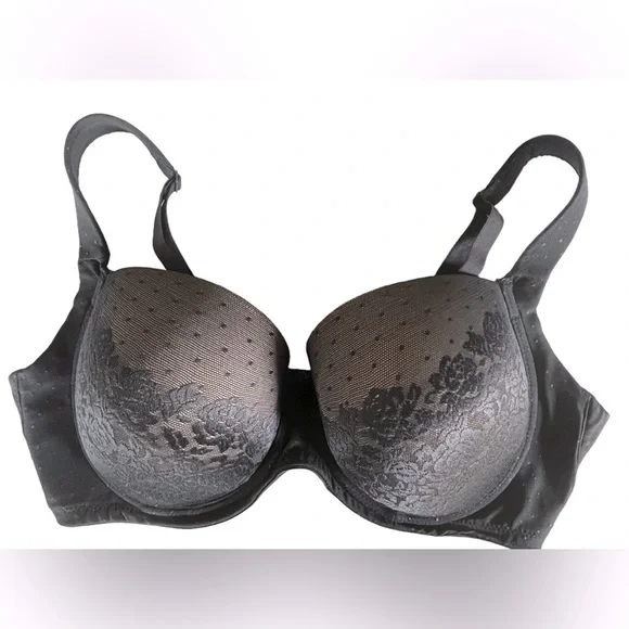 Soma Stunning Support Black Full-Coverage Bra with Lace Overlay Size 36DD - Picture 2 of 11